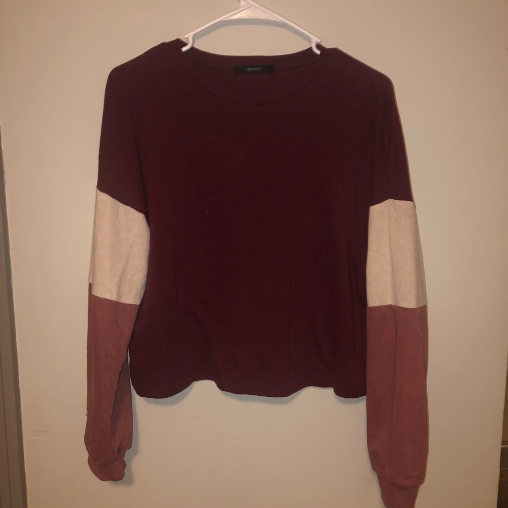 Forever 21 color block crew neck